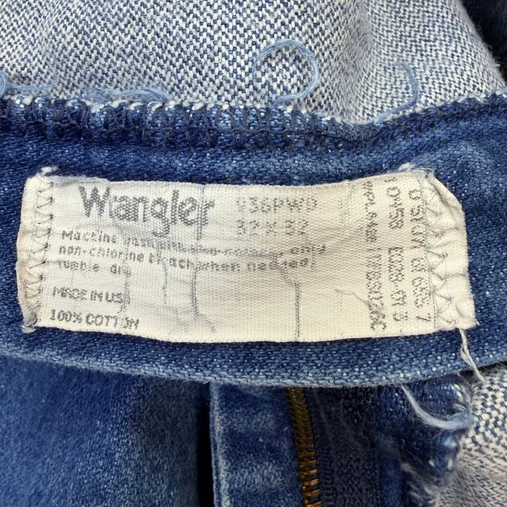 Wrangler Jeans Mens 30x30 Slim Fit Cowboy Cut Blue Denim 936PWD Made in USA VTG